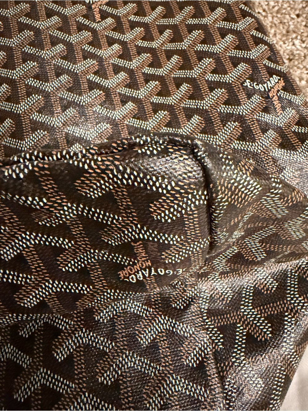 Goyard Saint Louis GM tote in Black and Brown Goyard Canvas - Picture 14 of 16
